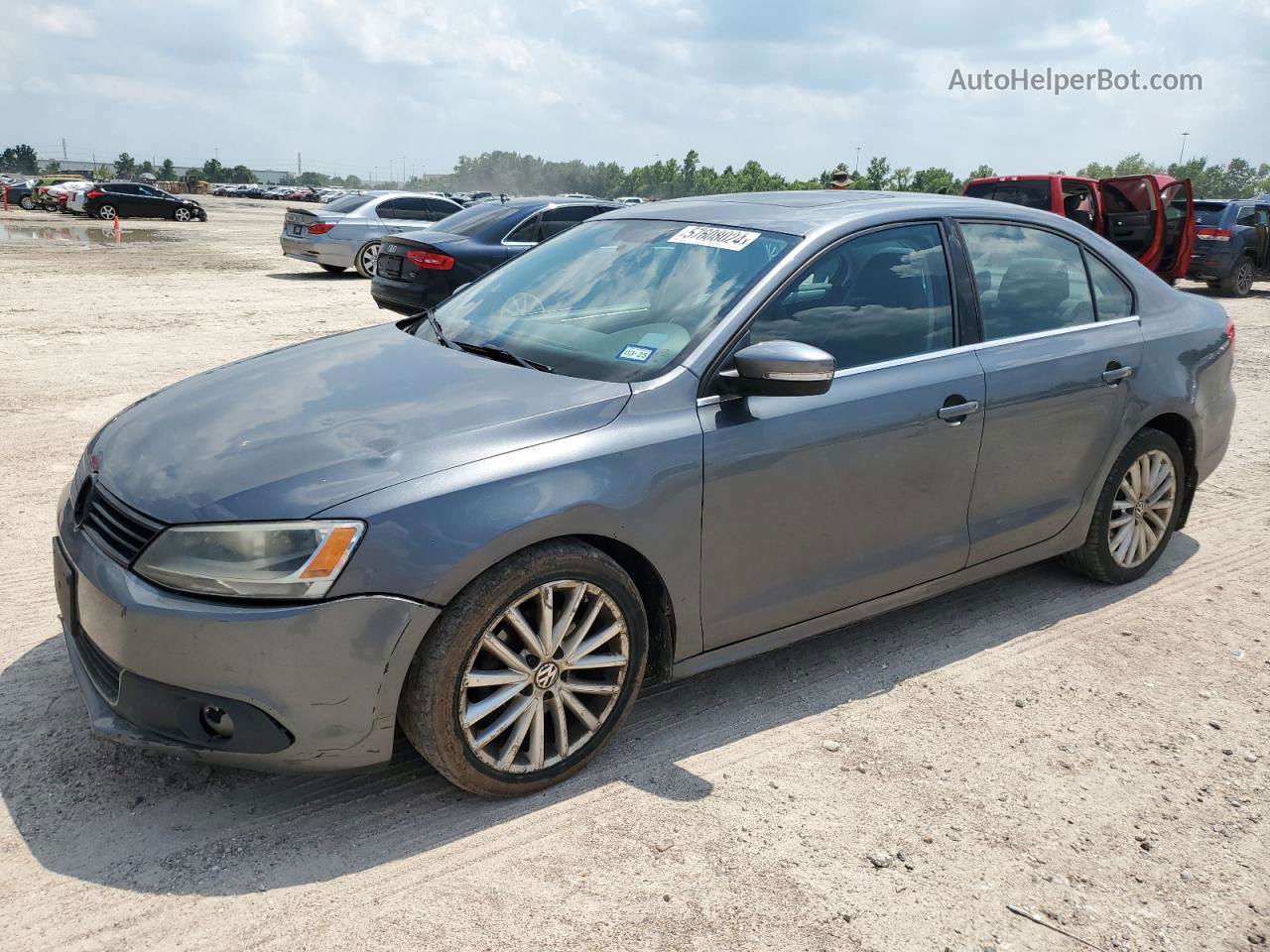 2012 Volkswagen Jetta Sel Gray vin: 3VWLP7AJ0CM314531