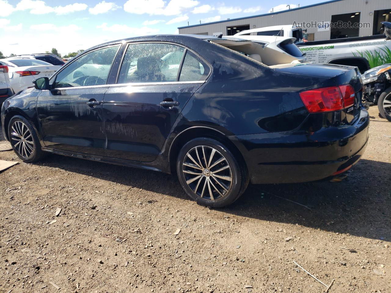 2012 Volkswagen Jetta Sel Black vin: 3VWLP7AJ1CM394504