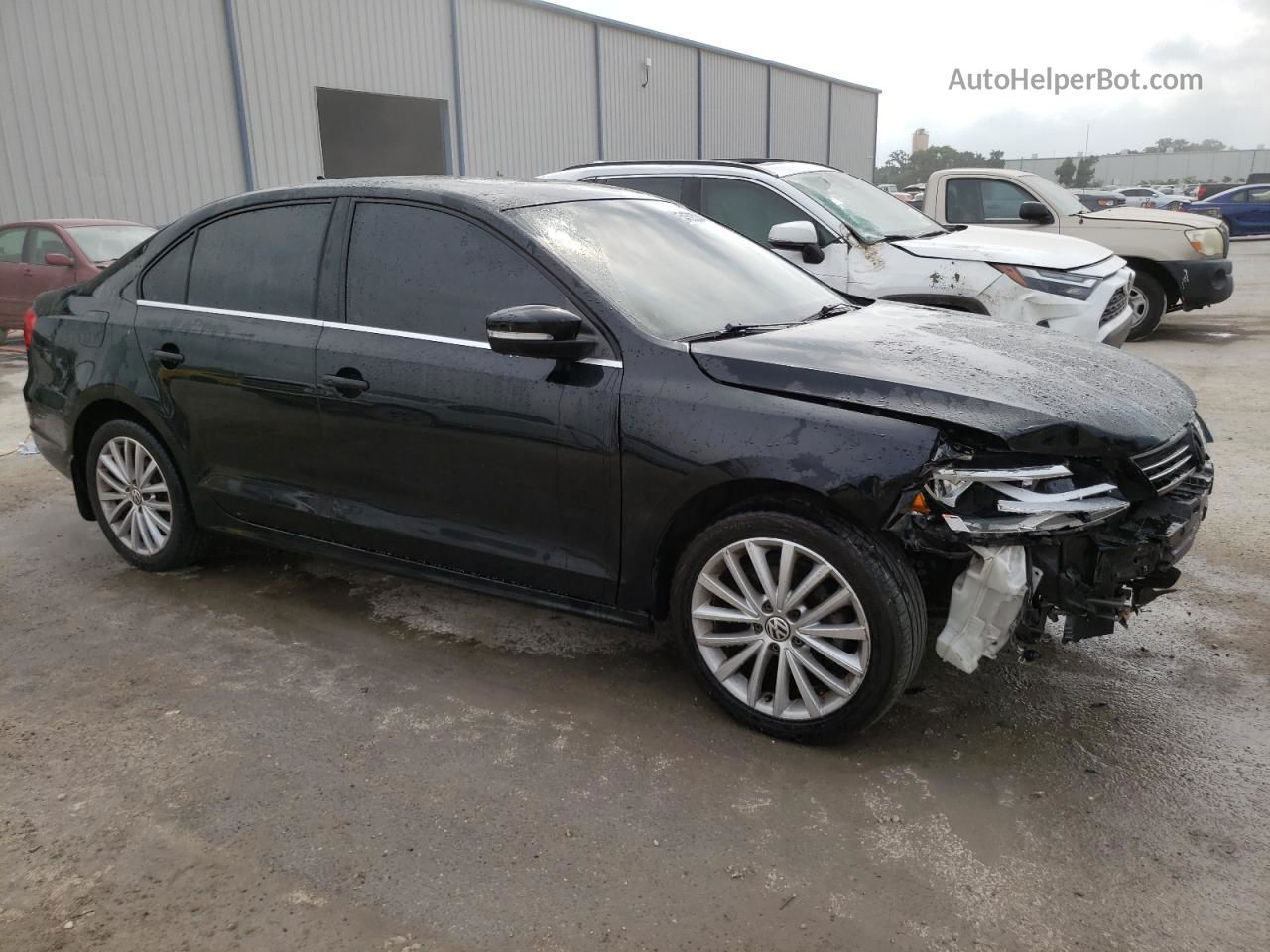 2012 Volkswagen Jetta Sel Black vin: 3VWLP7AJ4CM410422