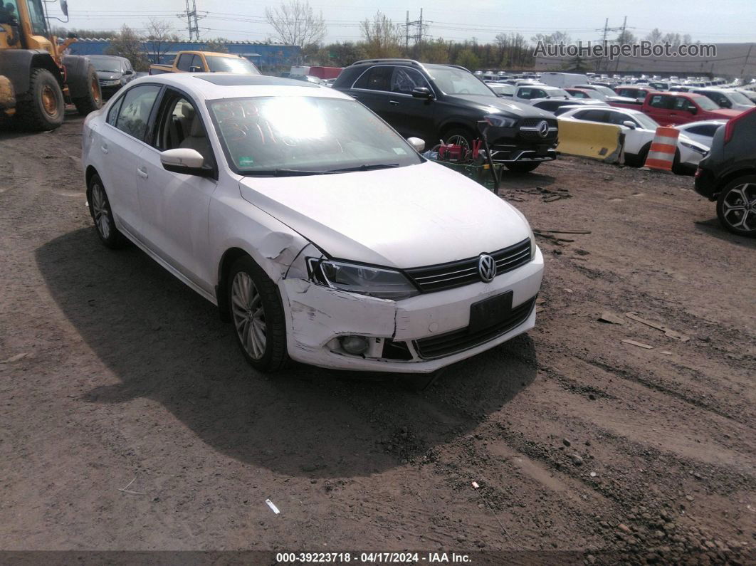 2012 Volkswagen Jetta 2.5l Sel White vin: 3VWLP7AJ6CM420515