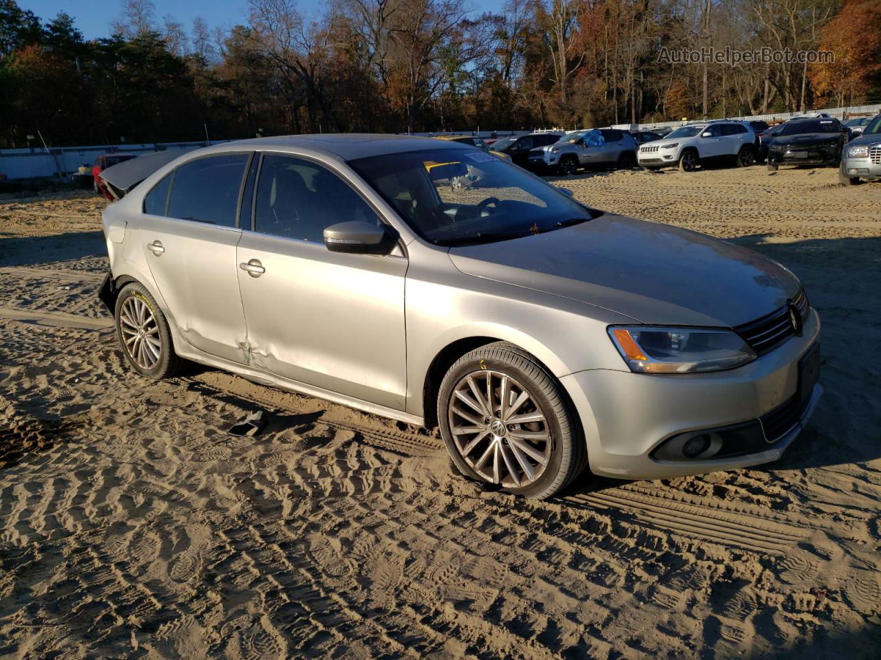 2013 Volkswagen Jetta Sel Silver vin: 3VWLP7AJ8DM238395