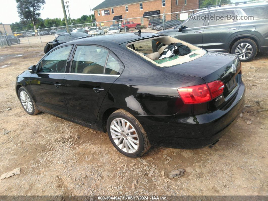 2012 Volkswagen Jetta 2.5l Sel Черный vin: 3VWLP7AJ9CM324068