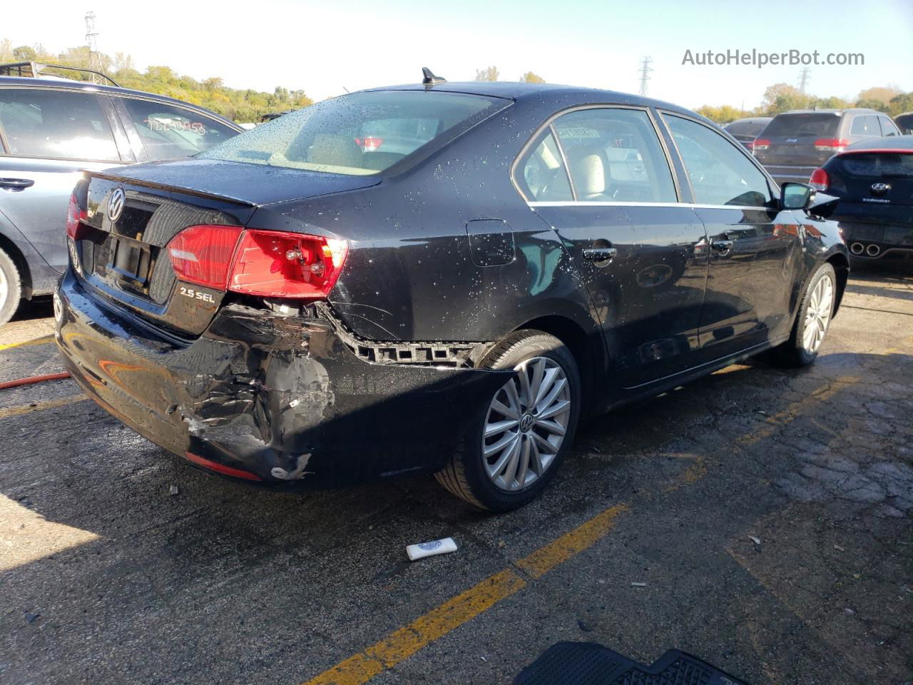 2013 Volkswagen Jetta Sel Black vin: 3VWLP7AJXDM415593