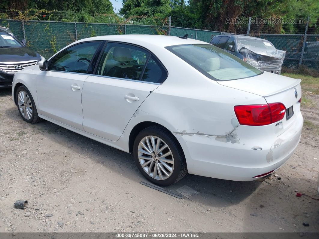 2013 Volkswagen Jetta 2.5l Sel Белый vin: 3VWLP7AJXDM430529