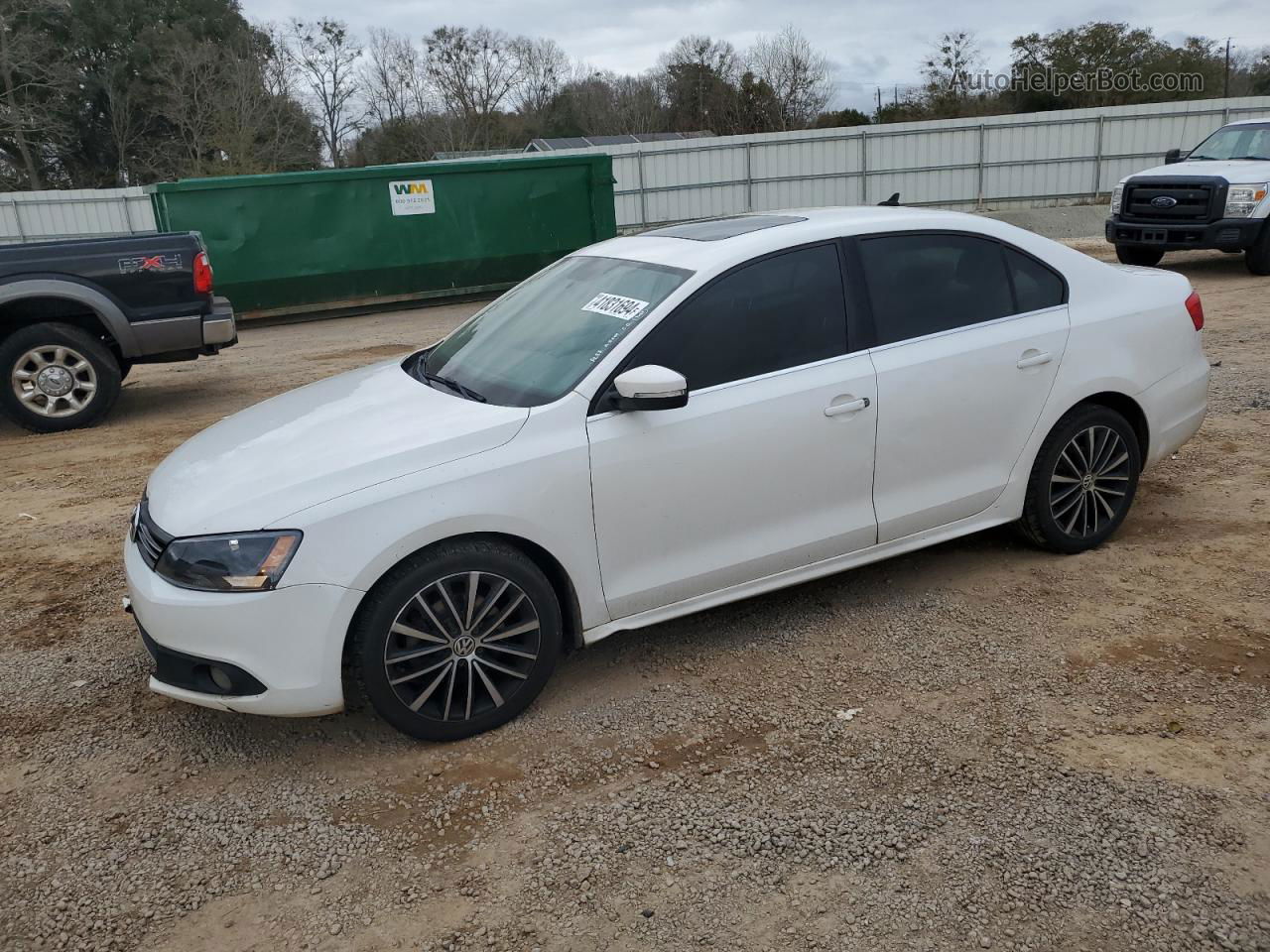 2011 Volkswagen Jetta Sel White vin: 3VWLX7AJ1BM348072