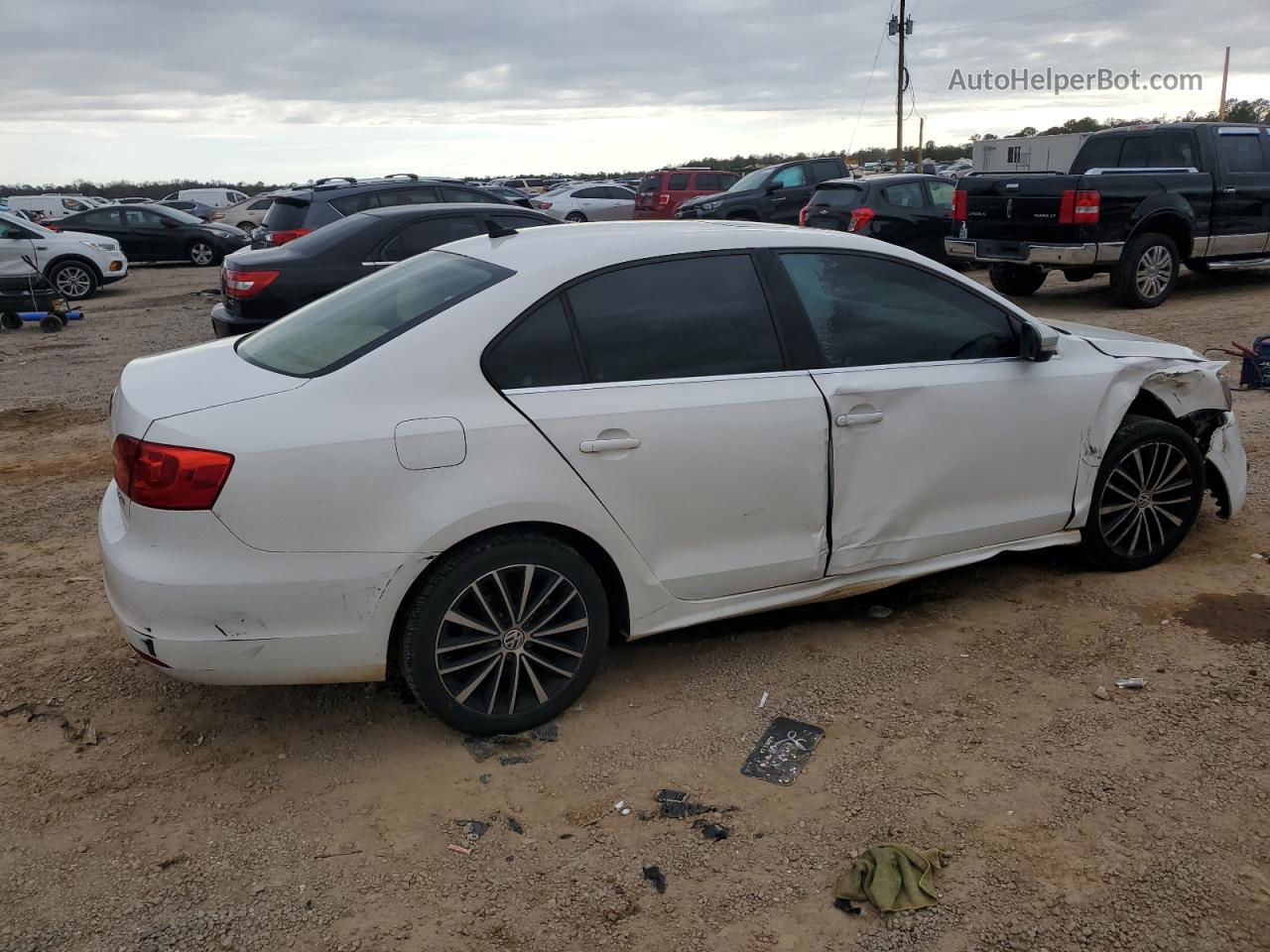 2011 Volkswagen Jetta Sel White vin: 3VWLX7AJ1BM348072