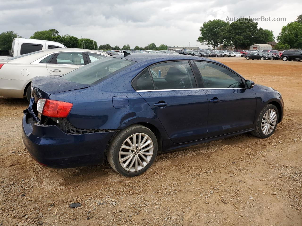 2012 Volkswagen Jetta Sel Синий vin: 3VWLX7AJ1CM304476