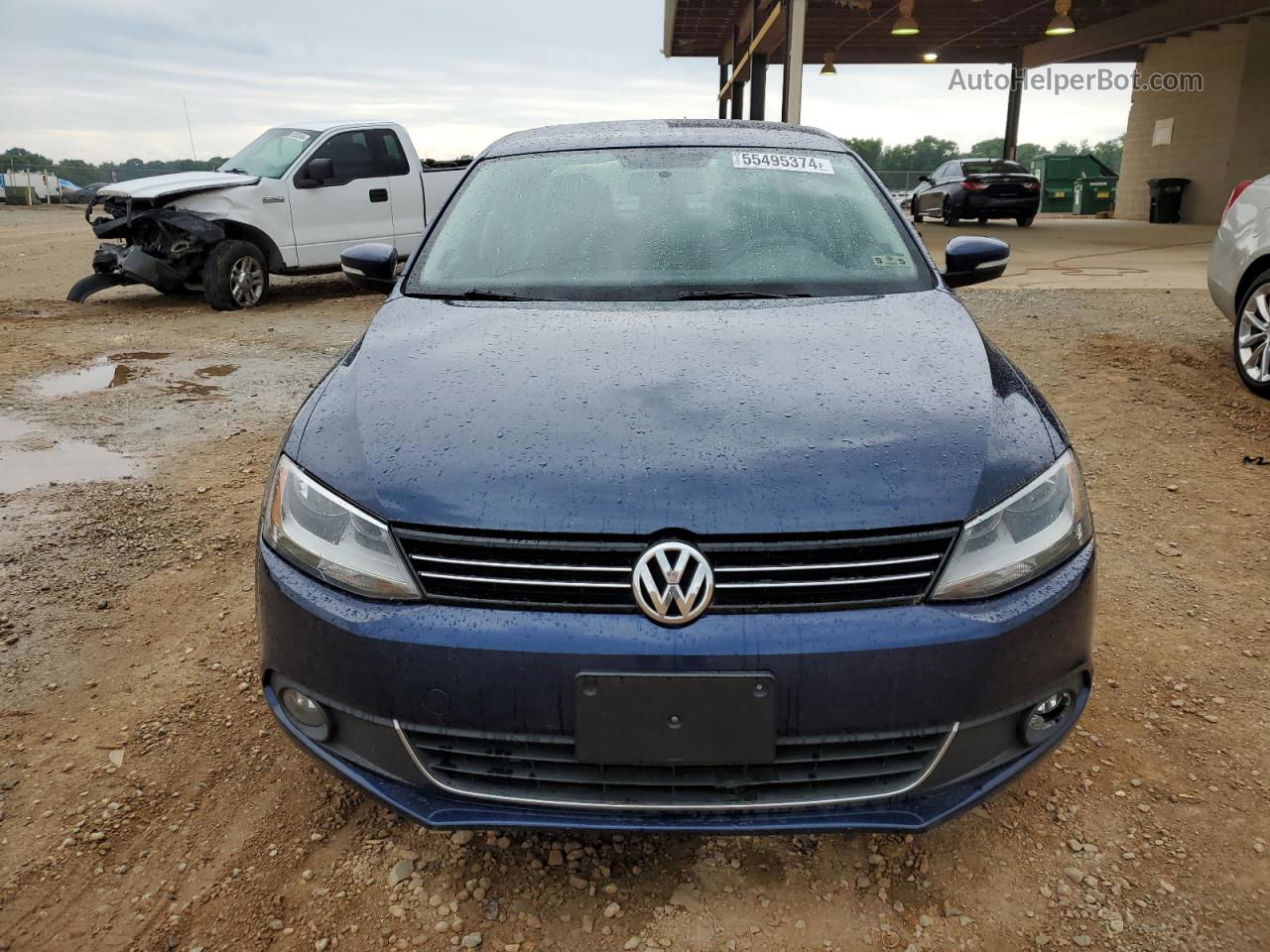 2012 Volkswagen Jetta Sel Blue vin: 3VWLX7AJ1CM304476