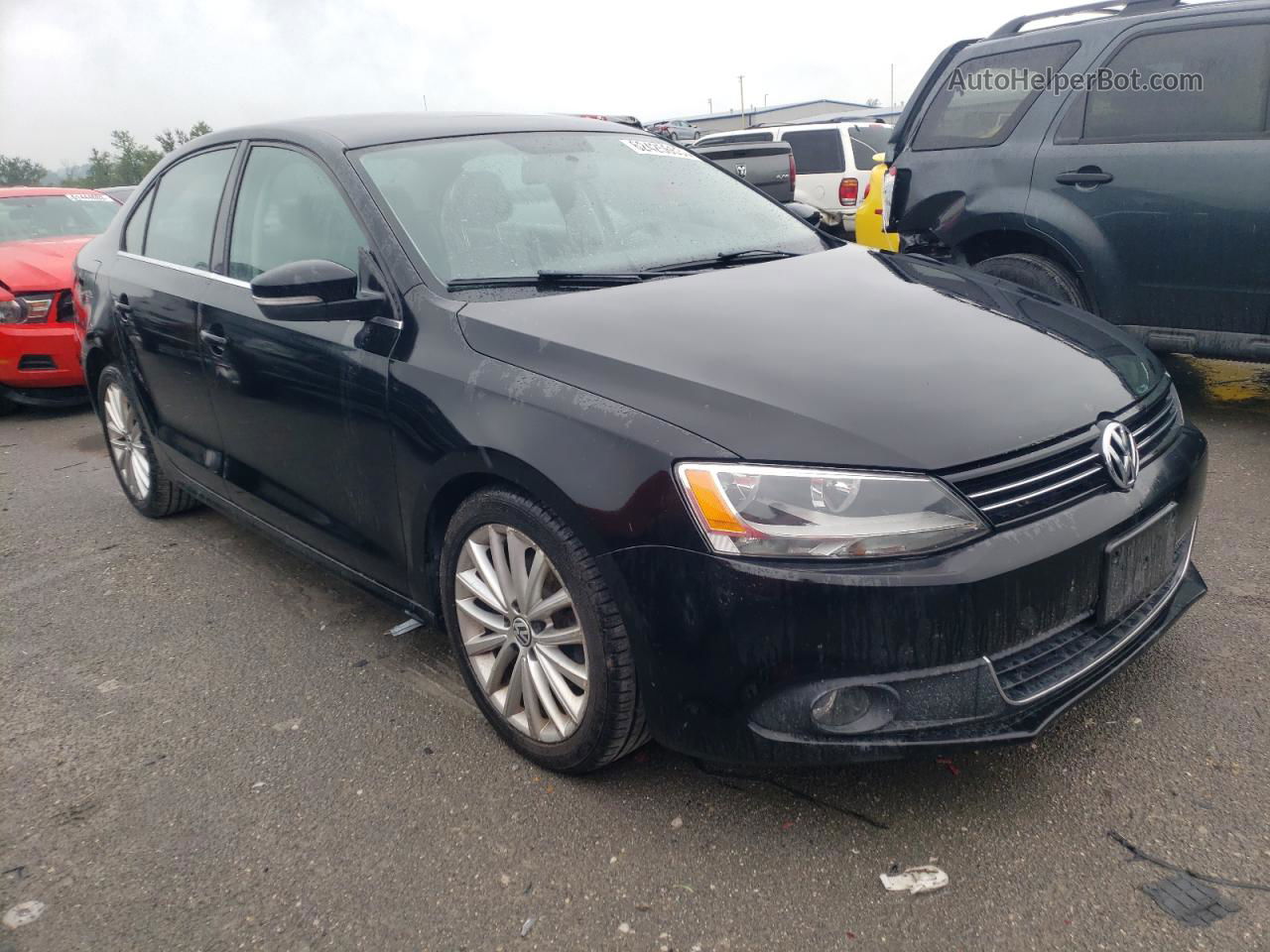 2013 Volkswagen Jetta Sel Черный vin: 3VWLX7AJ2DM388714