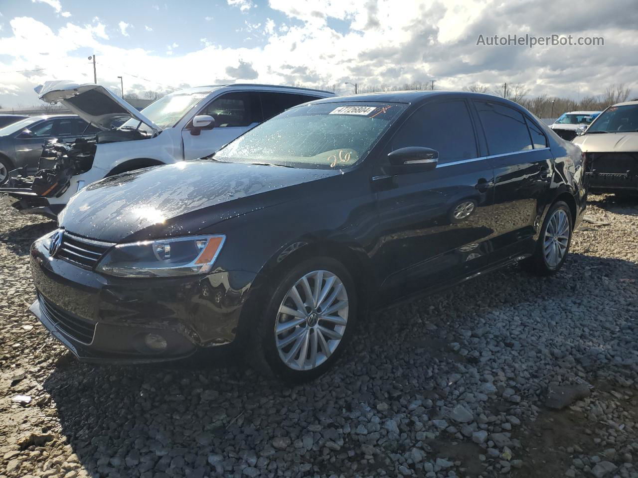 2012 Volkswagen Jetta Sel Black vin: 3VWLX7AJ3CM361553