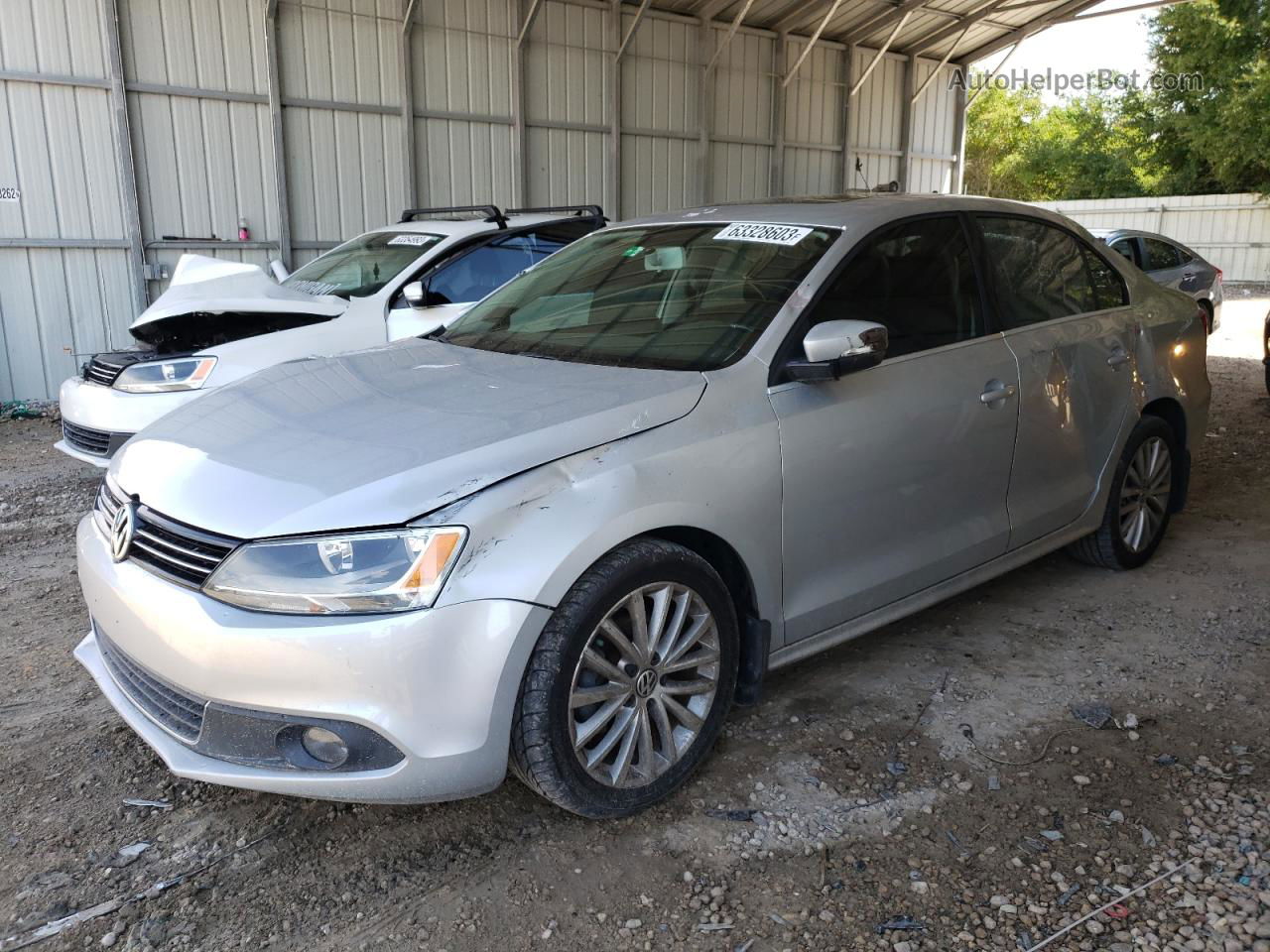 2012 Volkswagen Jetta Sel Silver vin: 3VWLX7AJ3CM452855