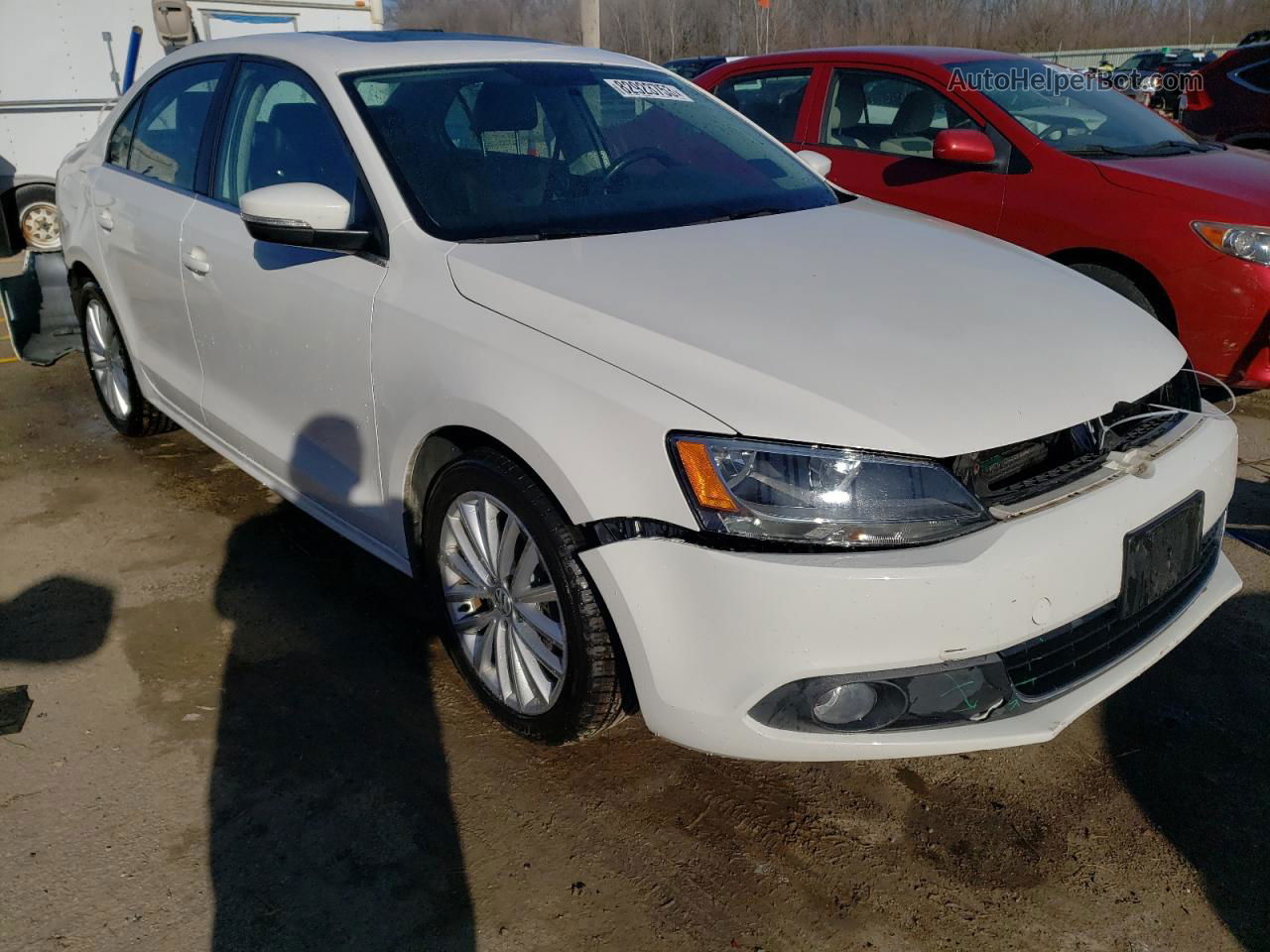 2013 Volkswagen Jetta Sel Белый vin: 3VWLX7AJ3DM405150