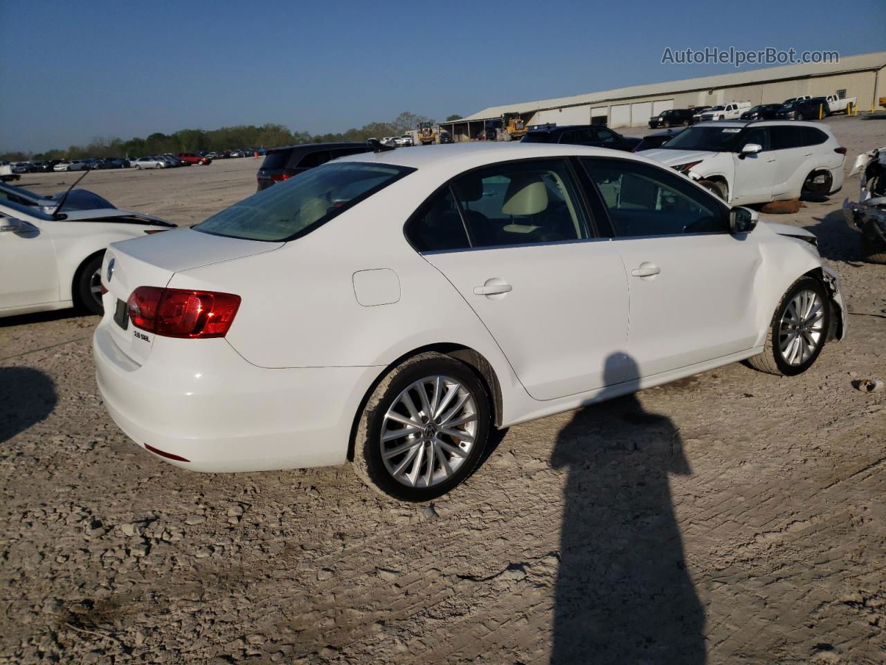 2013 Volkswagen Jetta Sel Белый vin: 3VWLX7AJ3DM408419