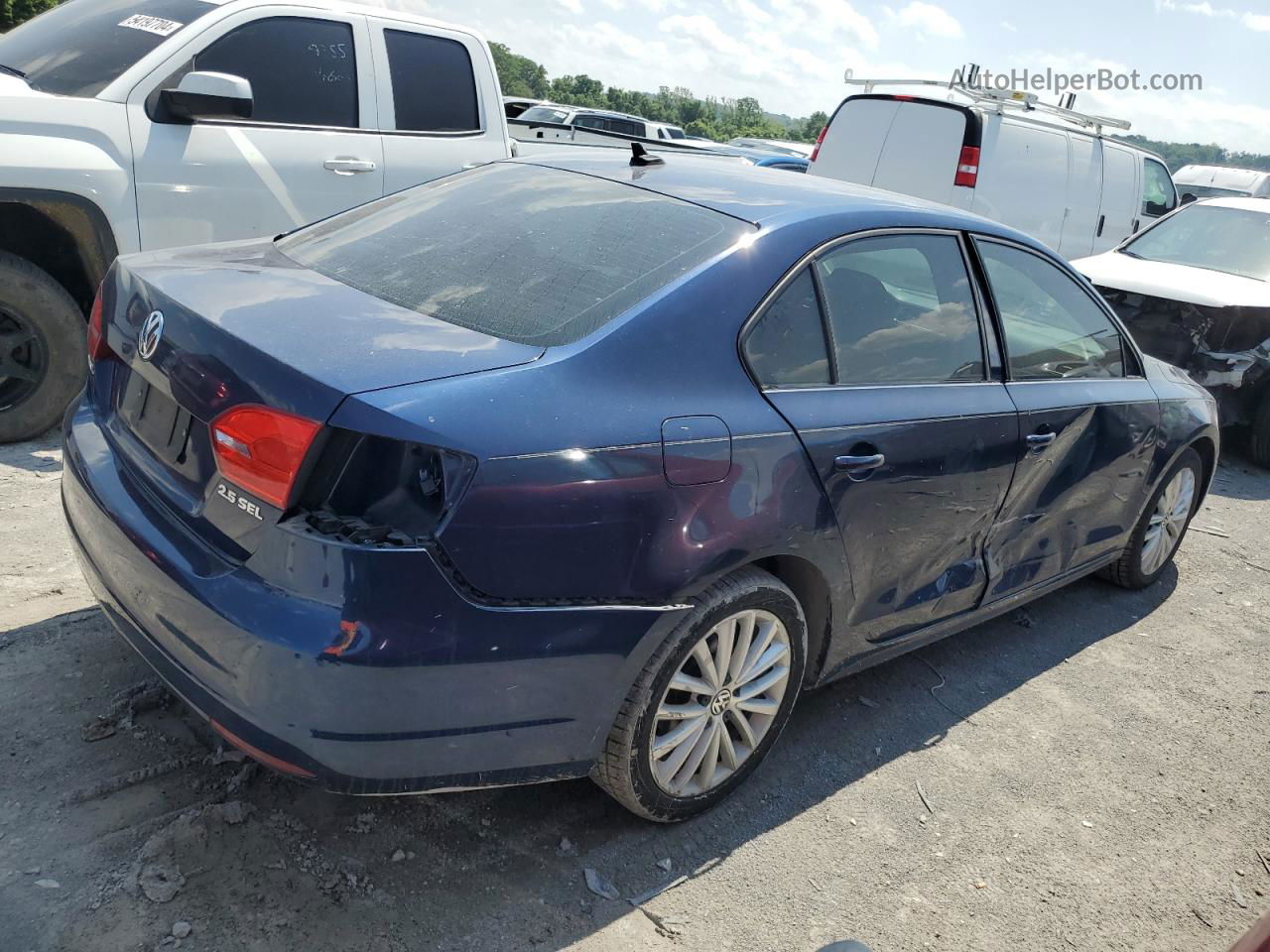 2011 Volkswagen Jetta Sel Blue vin: 3VWLX7AJ5BM330657