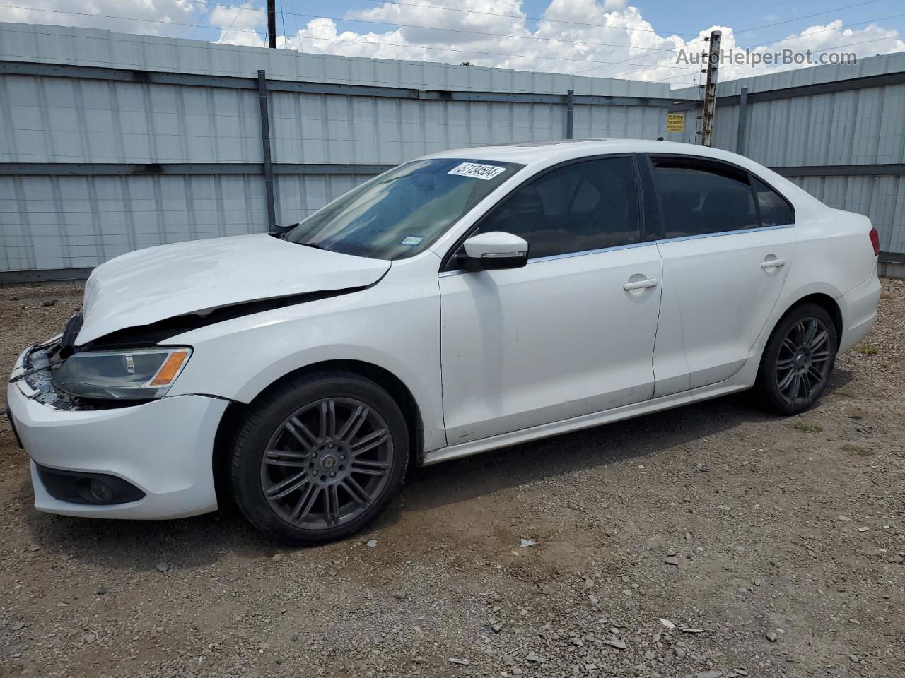 2013 Volkswagen Jetta Sel White vin: 3VWLX7AJ6DM365937