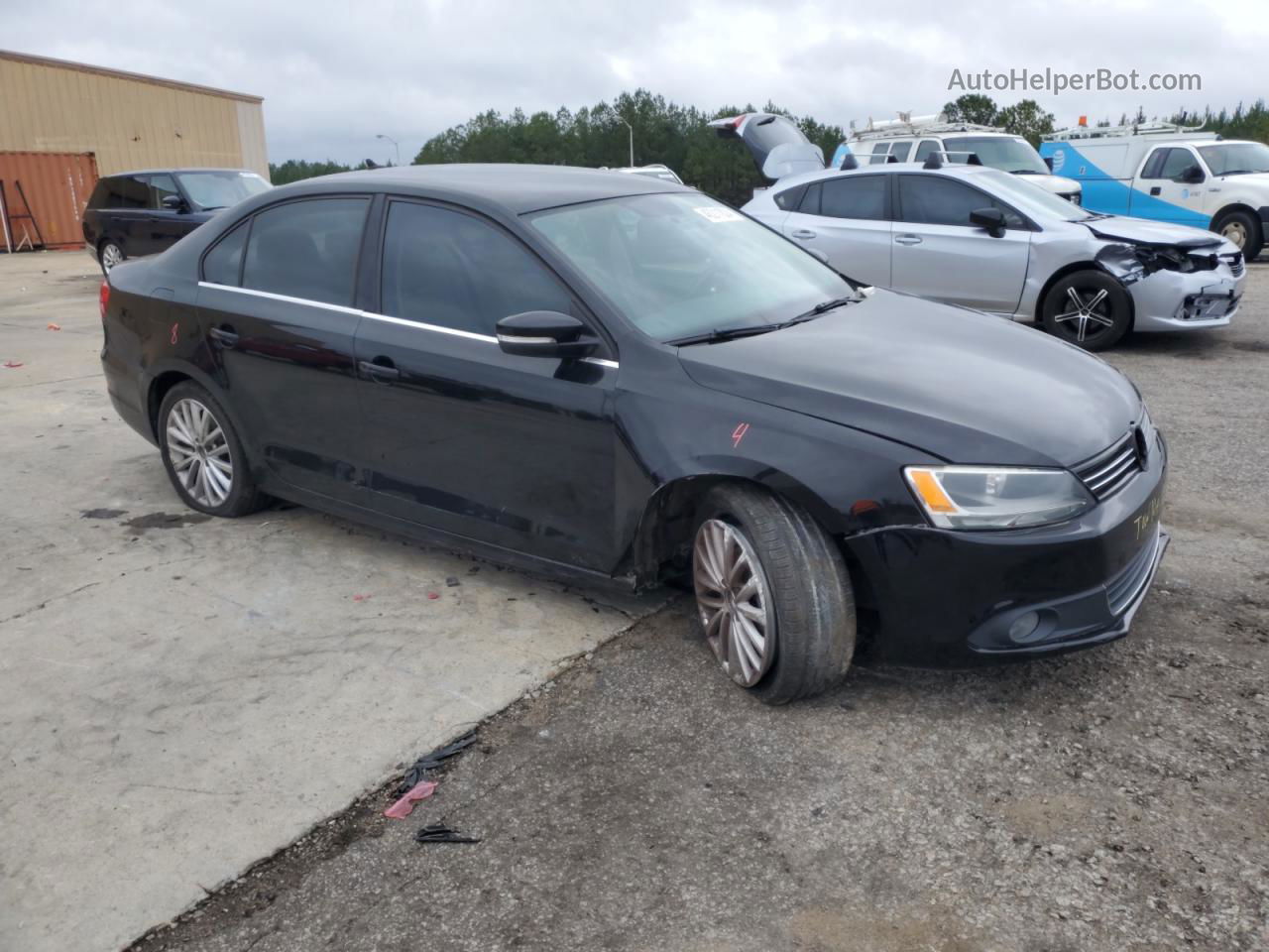 2011 Volkswagen Jetta Sel Черный vin: 3VWLX7AJ7BM371128