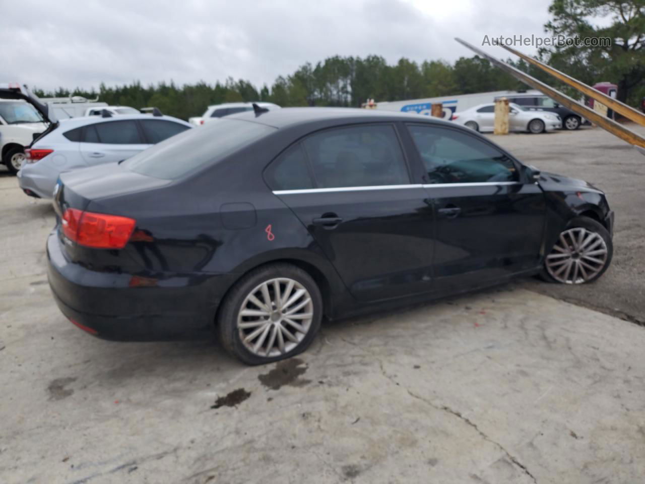 2011 Volkswagen Jetta Sel Черный vin: 3VWLX7AJ7BM371128