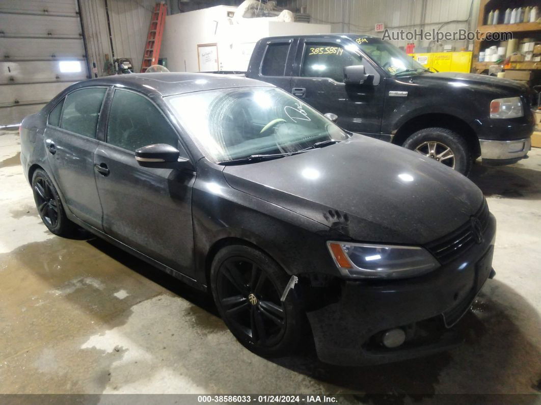 2011 Volkswagen Jetta Sel Black vin: 3VWLX7AJ7BM383196