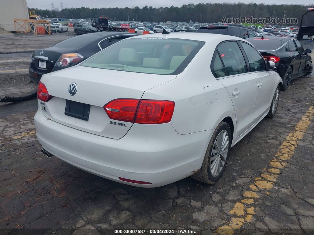 2011 Volkswagen Jetta 2.5l Sel White vin: 3VWLX7AJ9BM377402