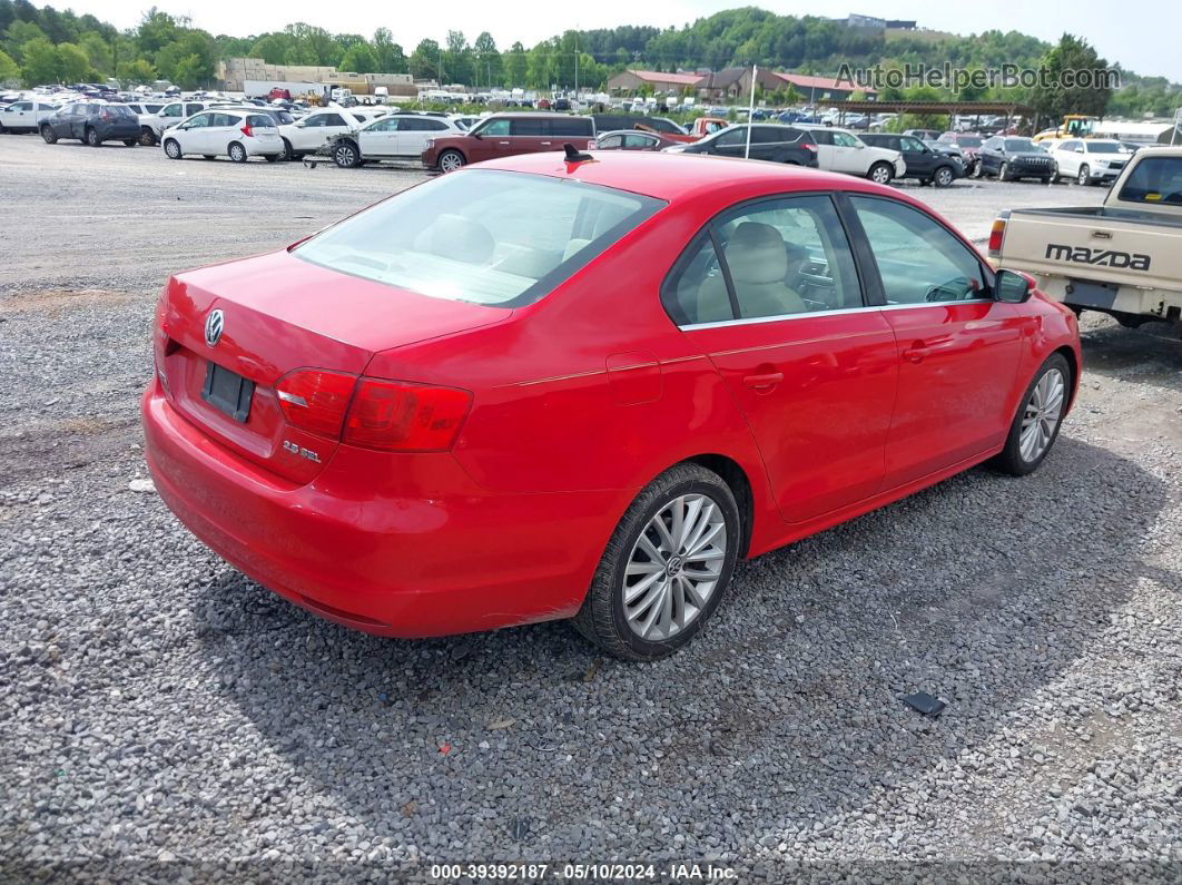 2011 Volkswagen Jetta 2.5l Sel Red vin: 3VWLX7AJXBM065041