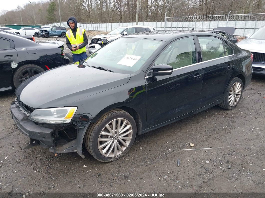 2011 Volkswagen Jetta Sel Black vin: 3VWLX7AJXBM371091