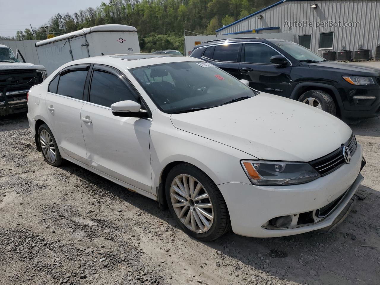 2011 Volkswagen Jetta Sel White vin: 3VWLZ7AJ0BM348347