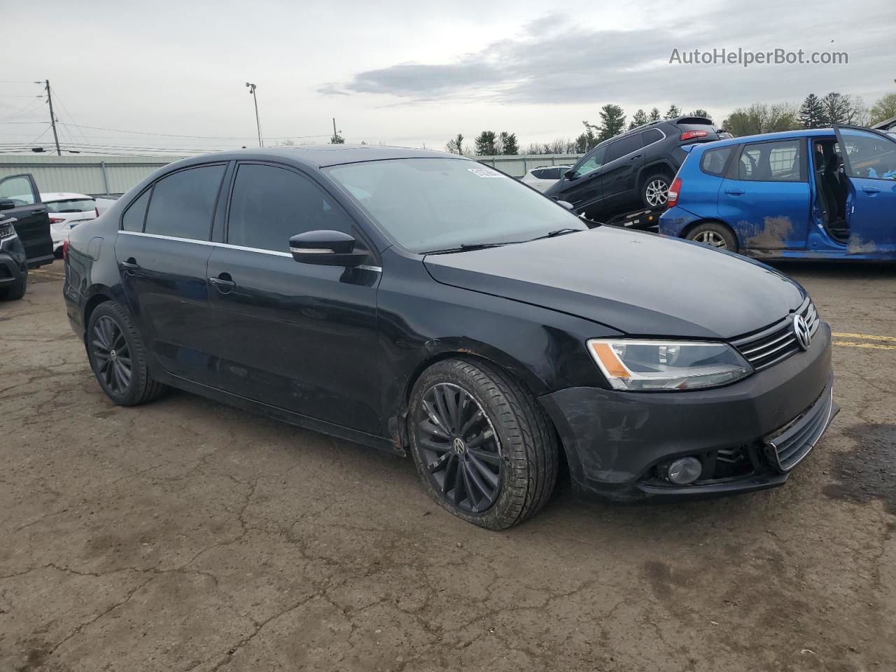 2011 Volkswagen Jetta Sel Black vin: 3VWLZ7AJ7BM365193