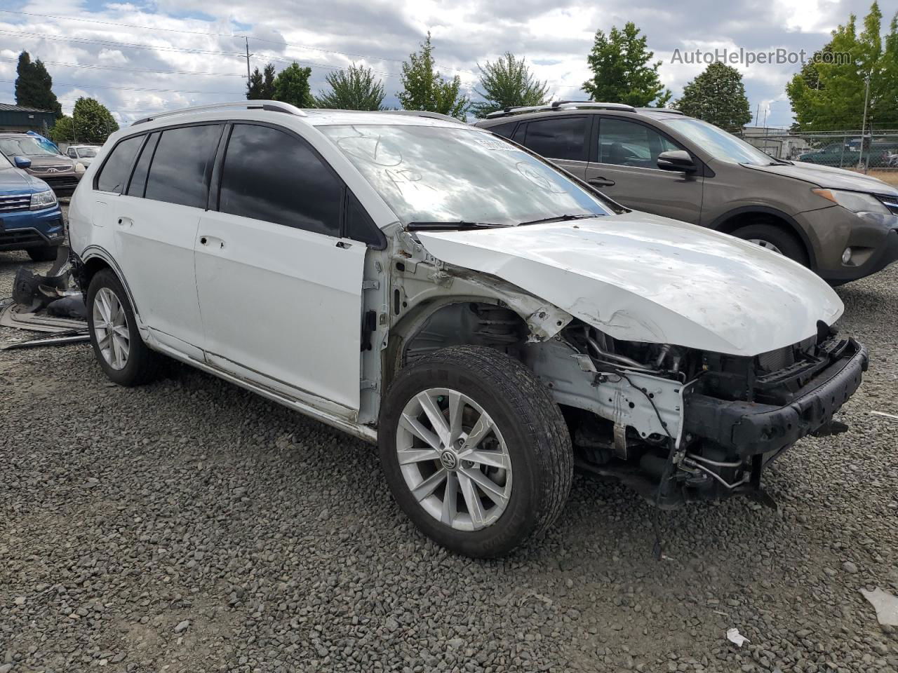 2019 Volkswagen Golf Alltrack S White vin: 3VWM17AU0KM506322