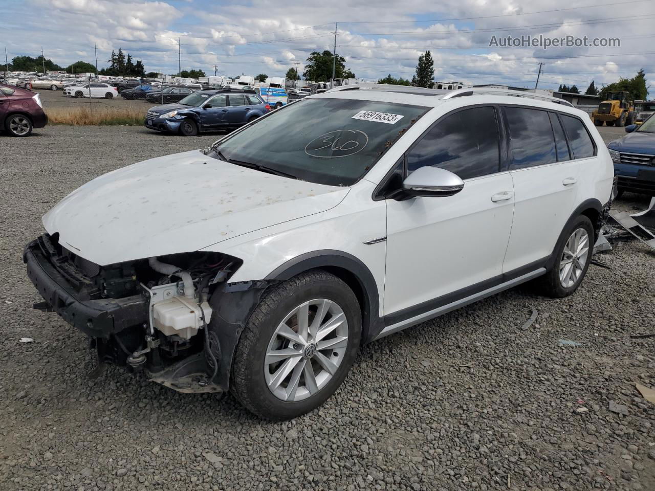 2019 Volkswagen Golf Alltrack S Белый vin: 3VWM17AU0KM506322