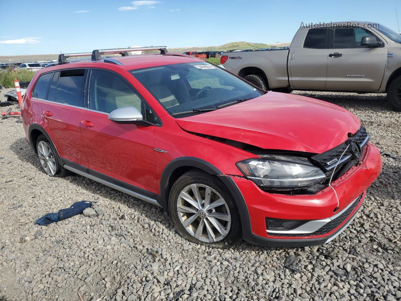 2019 Volkswagen Golf Alltrack S Red vin: 3VWM17AU1KM514378