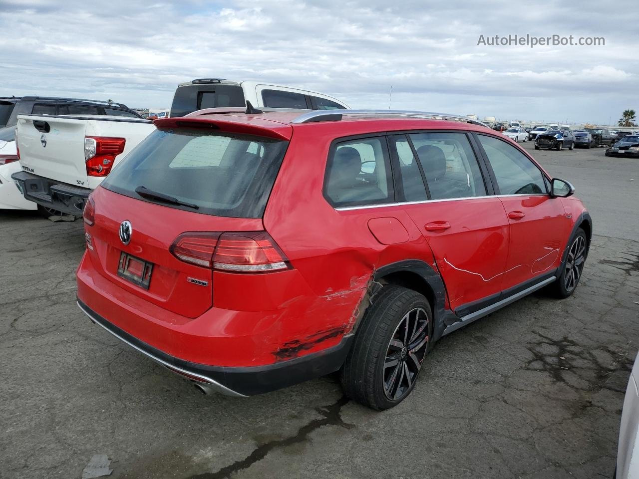 2019 Volkswagen Golf Alltrack S Red vin: 3VWM17AU1KM523856