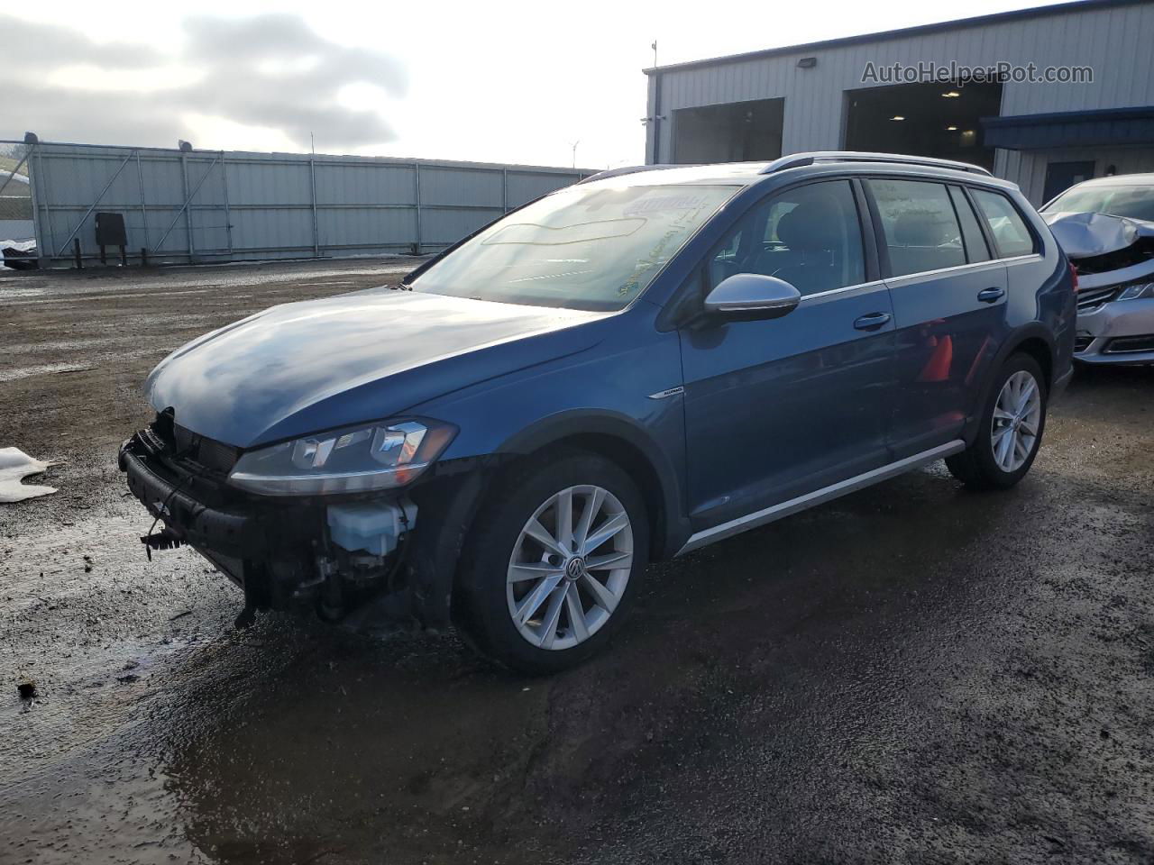 2019 Volkswagen Golf Alltrack S Blue vin: 3VWM17AU4KM521664