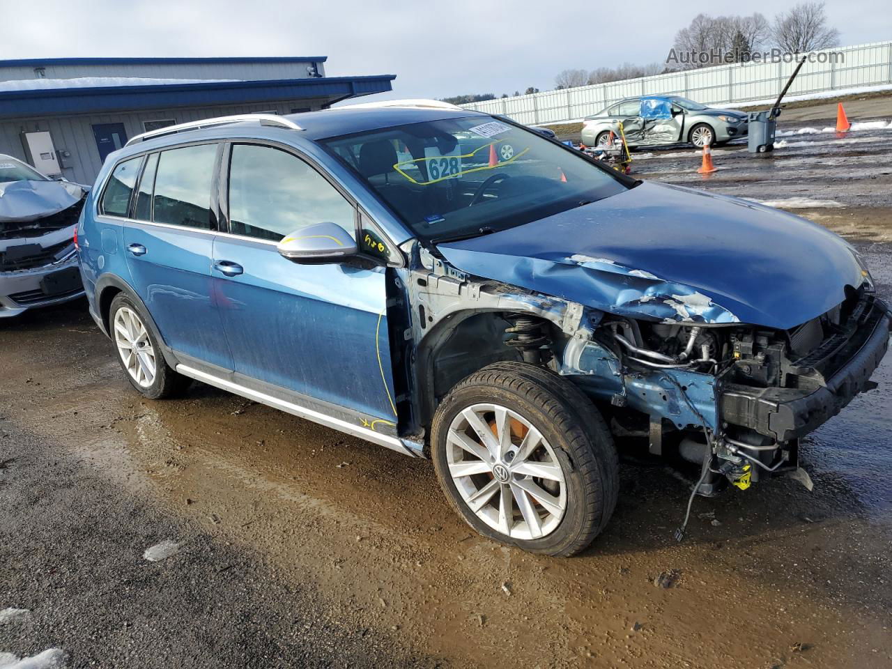 2019 Volkswagen Golf Alltrack S Blue vin: 3VWM17AU4KM521664