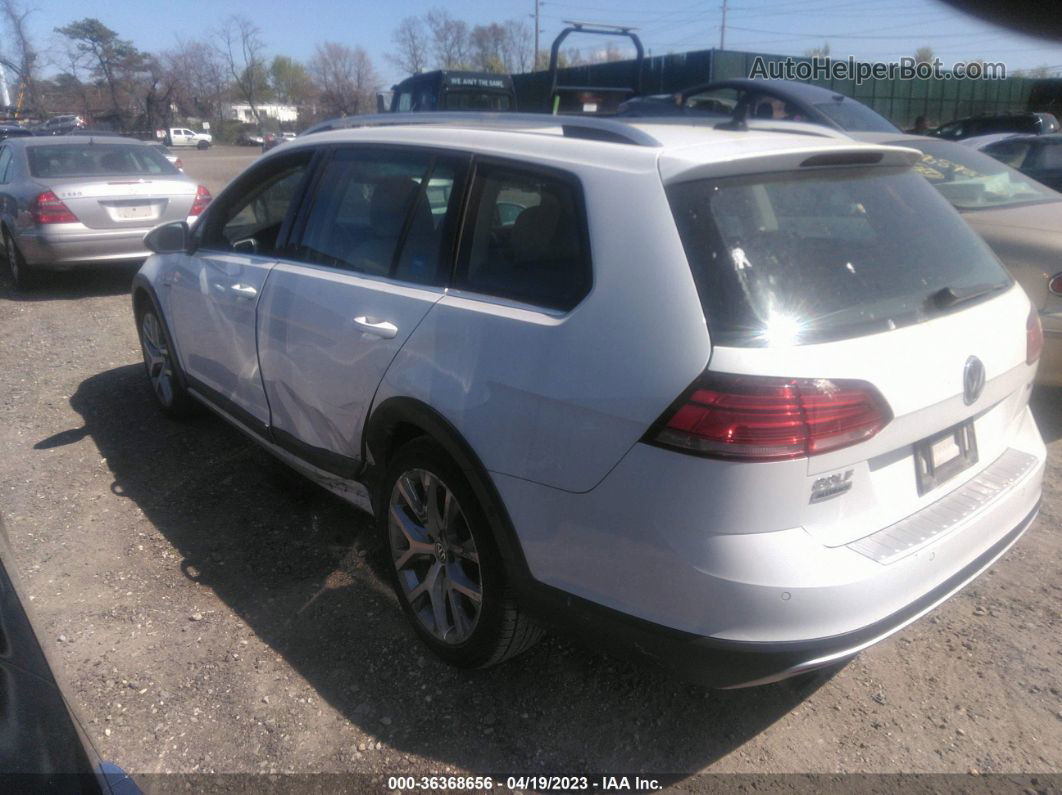 2019 Volkswagen Golf Alltrack S/se/sel White vin: 3VWM17AU9KM514497