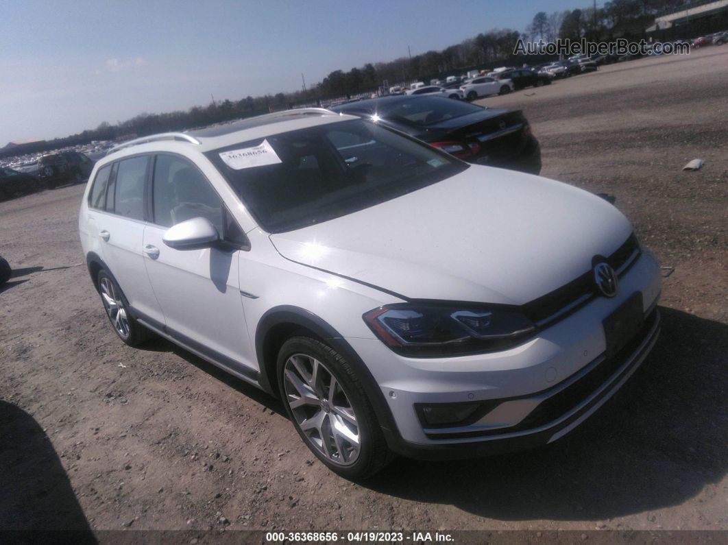 2019 Volkswagen Golf Alltrack S/se/sel White vin: 3VWM17AU9KM514497