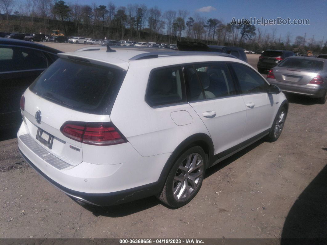 2019 Volkswagen Golf Alltrack S/se/sel White vin: 3VWM17AU9KM514497