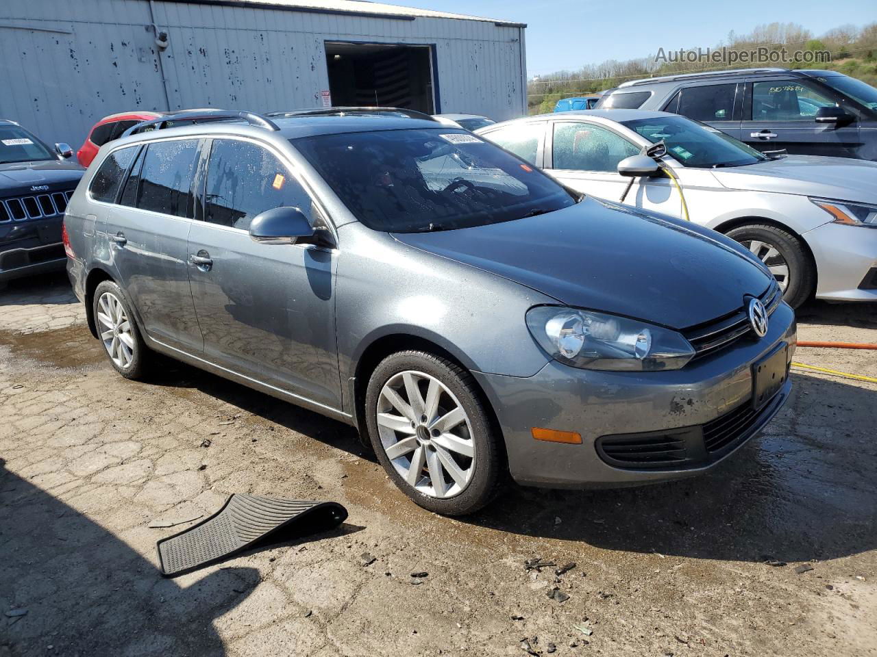 2012 Volkswagen Jetta Tdi Gray vin: 3VWML7AJ2CM692446