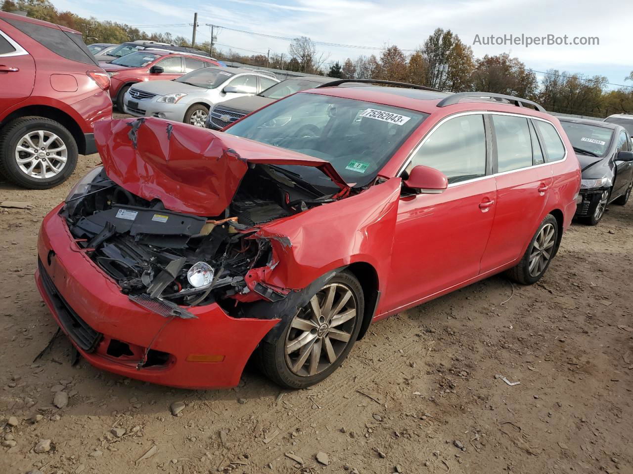 2014 Volkswagen Jetta Tdi Red vin: 3VWML7AJ3EM608234