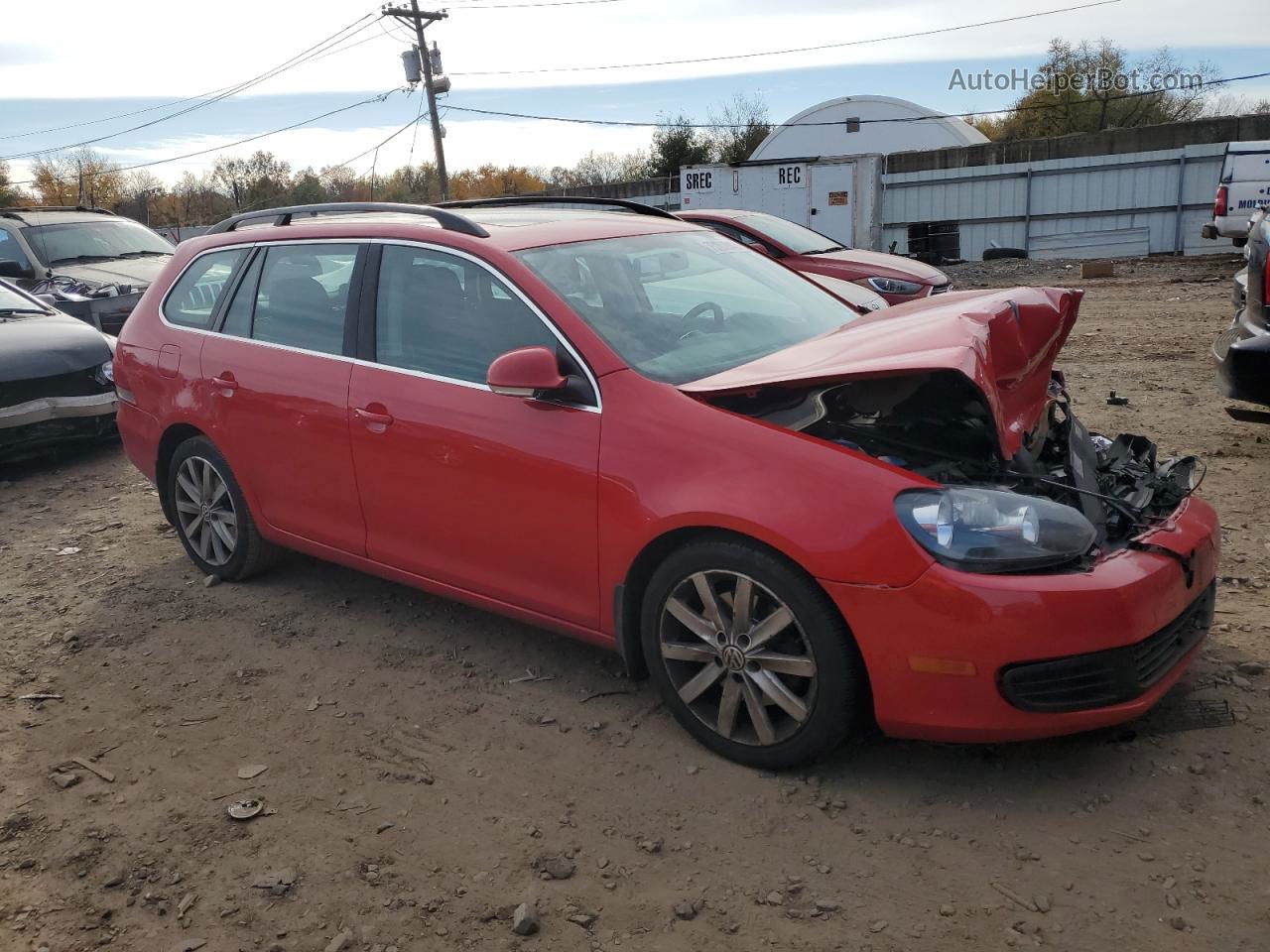 2014 Volkswagen Jetta Tdi Red vin: 3VWML7AJ3EM608234