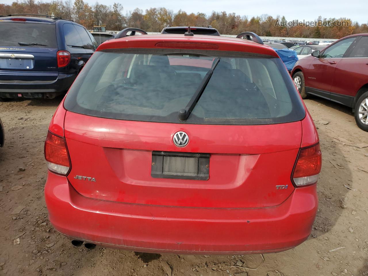 2014 Volkswagen Jetta Tdi Red vin: 3VWML7AJ3EM608234