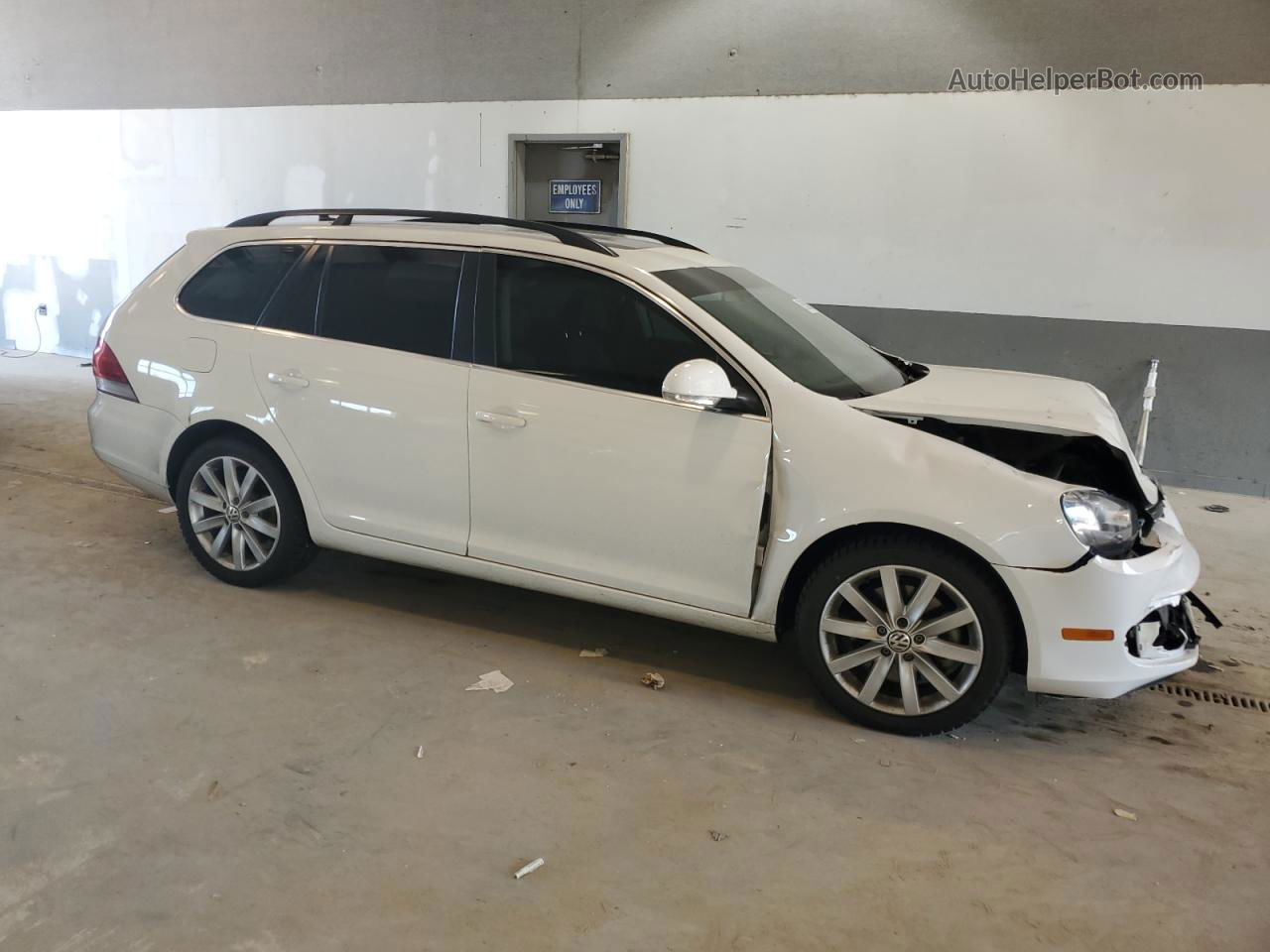 2013 Volkswagen Jetta Tdi White vin: 3VWML7AJ5DM606175