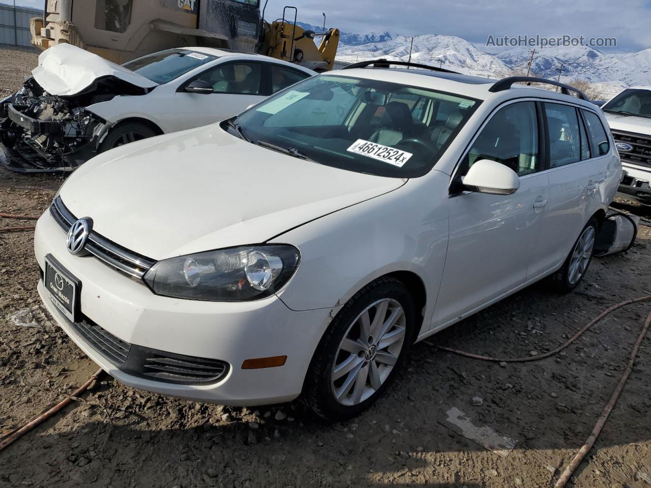 2013 Volkswagen Jetta Tdi Белый vin: 3VWML7AJ6DM600563