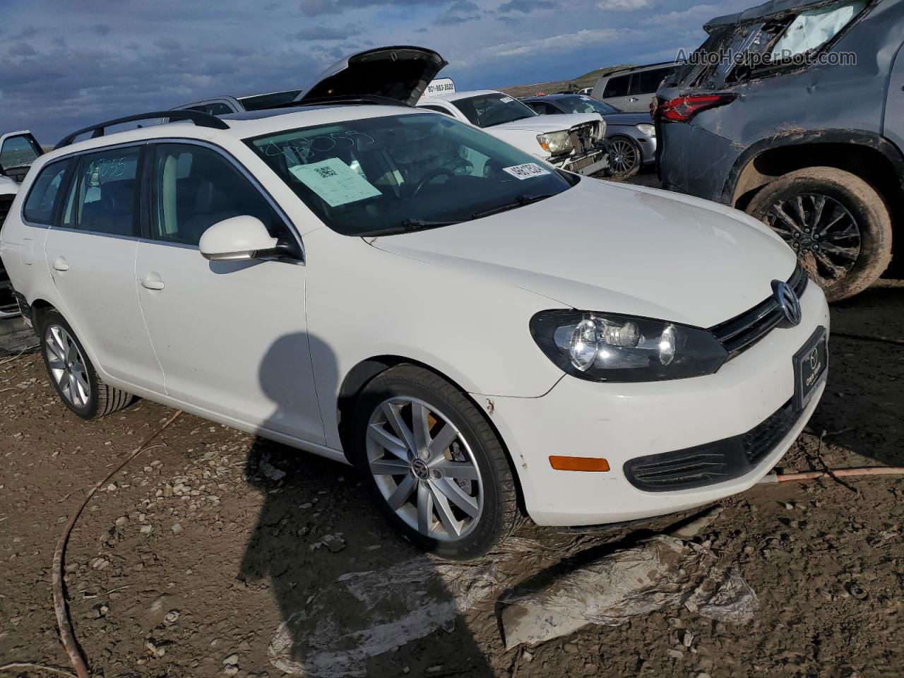 2013 Volkswagen Jetta Tdi Белый vin: 3VWML7AJ6DM600563