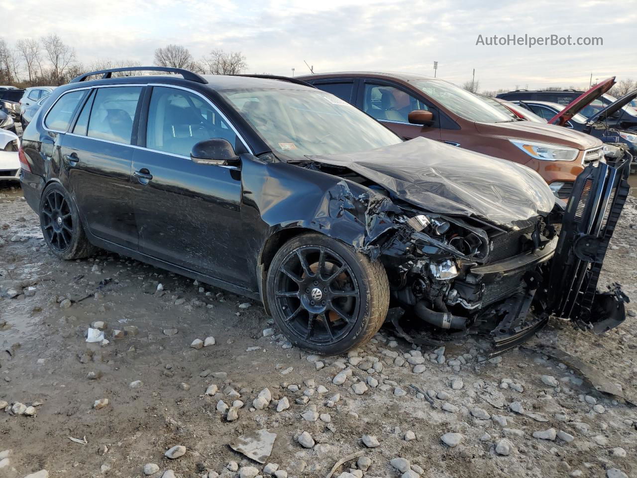 2014 Volkswagen Jetta Tdi Black vin: 3VWML7AJ7EM628129