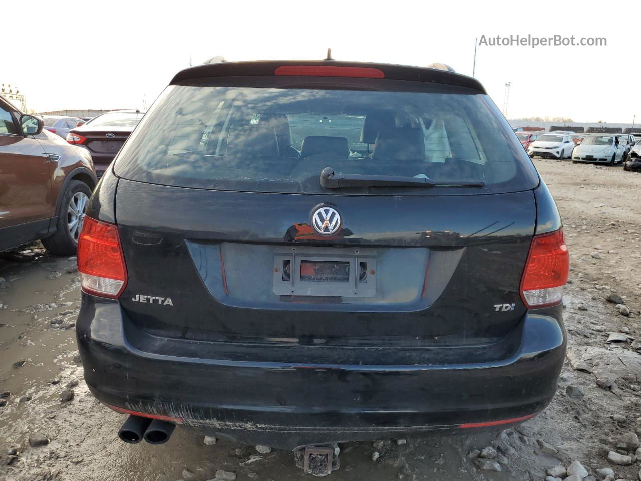 2014 Volkswagen Jetta Tdi Black vin: 3VWML7AJ7EM628129