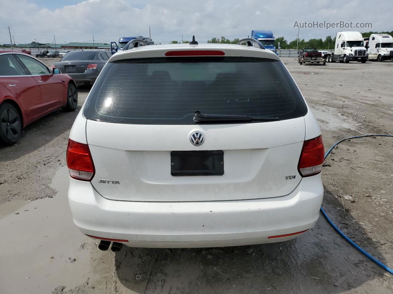 2013 Volkswagen Jetta Tdi White vin: 3VWML7AJ8DM646024