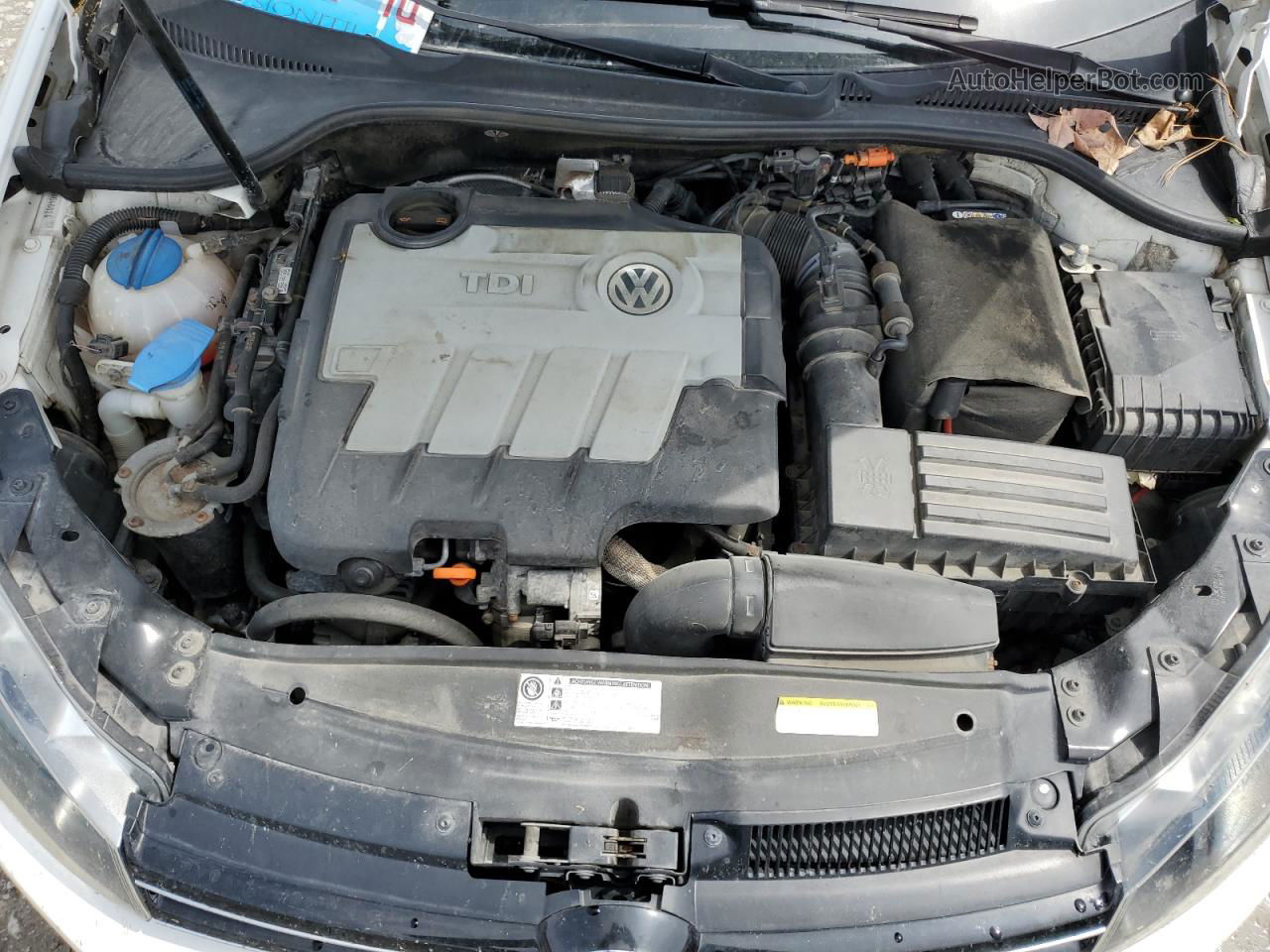 2013 Volkswagen Jetta Tdi Белый vin: 3VWML7AJ8DM646024