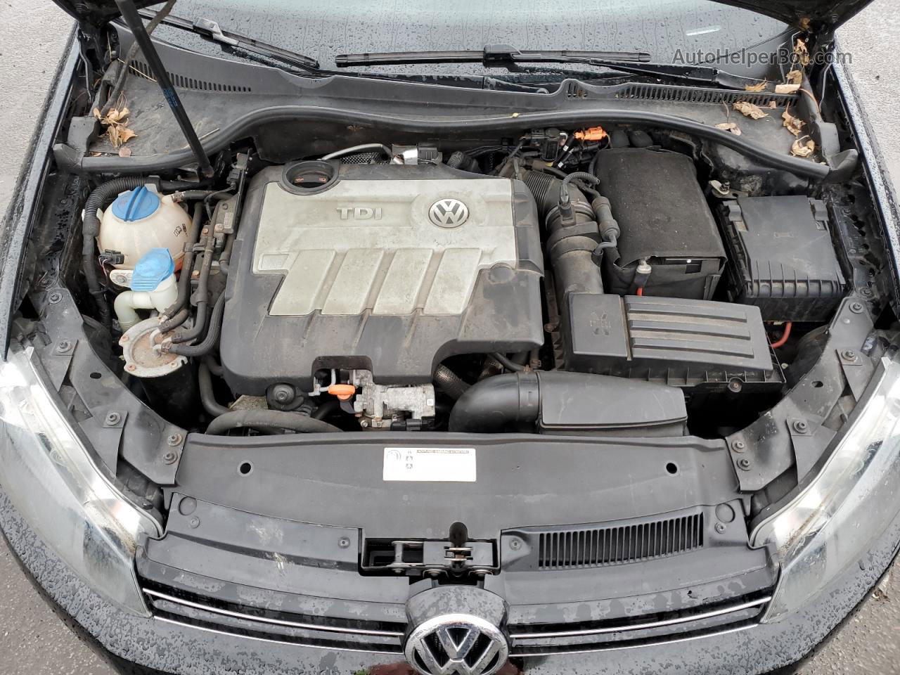 2012 Volkswagen Jetta Tdi Black vin: 3VWML7AJ9CM701675