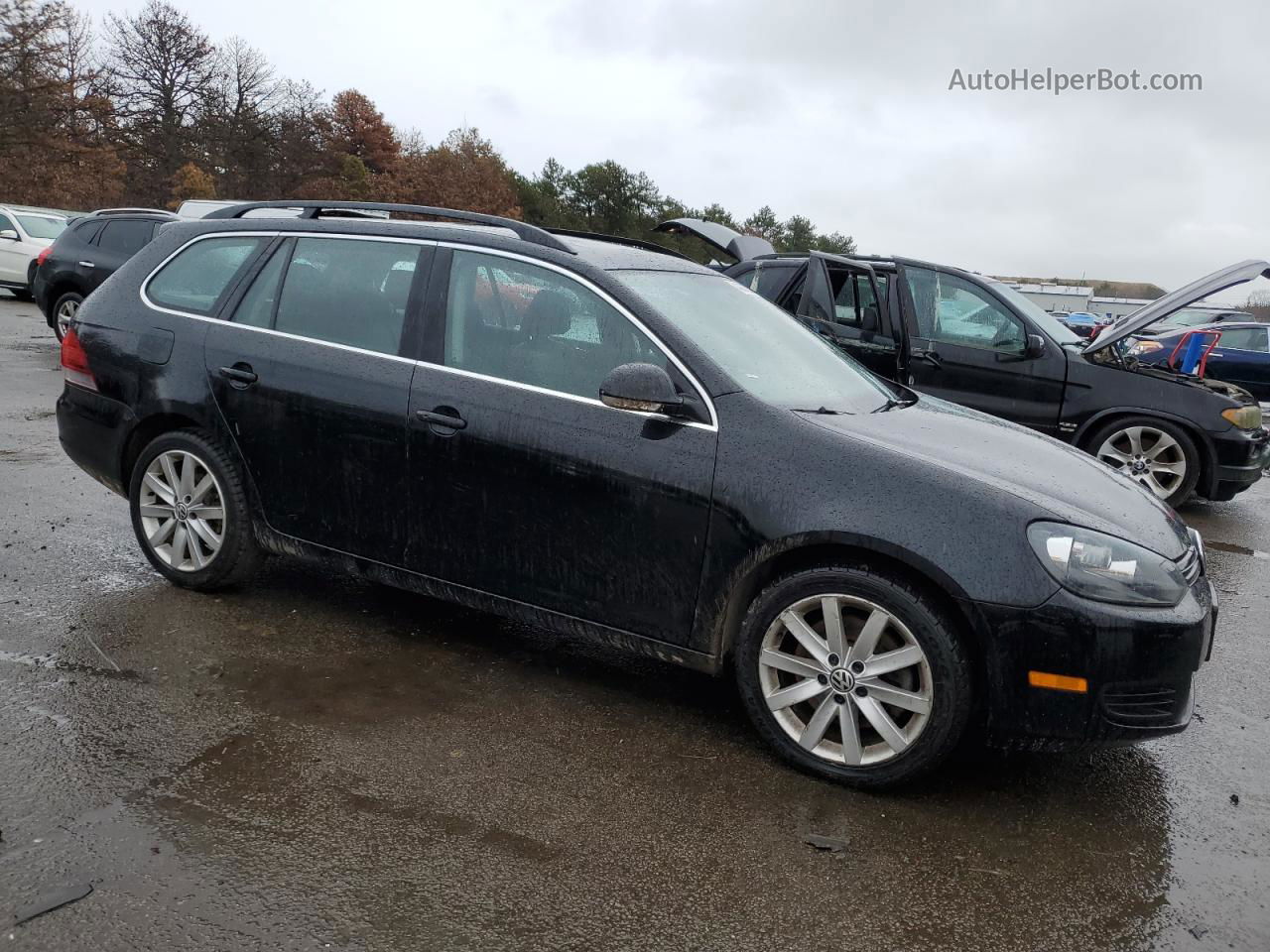 2012 Volkswagen Jetta Tdi Black vin: 3VWML7AJ9CM701675