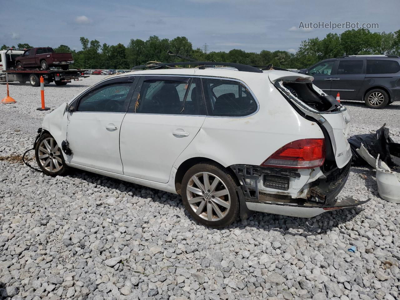 2014 Volkswagen Jetta Tdi White vin: 3VWML7AJ9EM619643